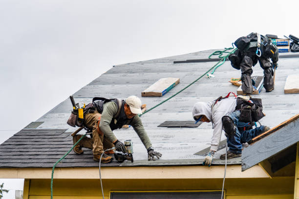 Professional Gutter Installation technician working in Maxatawny, PA